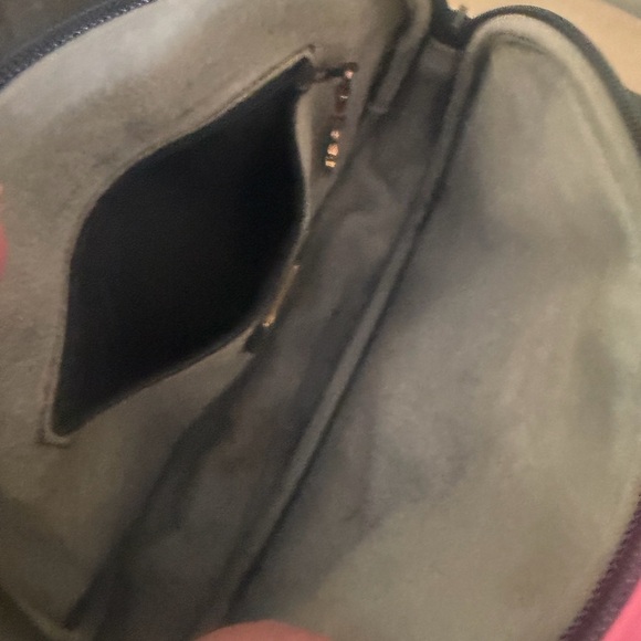 💯Gucci Blue and Beige Crossbody Bag with Gold Accents Rare - Picture 8 of 12